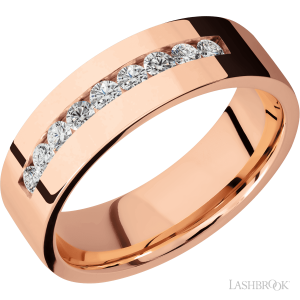 Lashbrook 14K Rose Gold with Polish, Polish Finish Wedding Bands