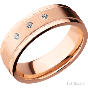Lashbrook 14K Rose Gold with Polish, Polish Finish Wedding Bands