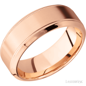 Lashbrook 14K Rose Gold with Machine, Polish Finish Wedding Bands