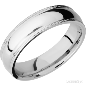 Lashbrook 14K White Gold with Polish Finish Wedding Bands