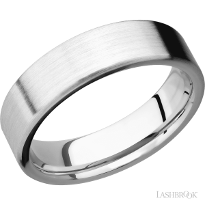 Lashbrook 14K White Gold with Satin Finish Wedding Bands