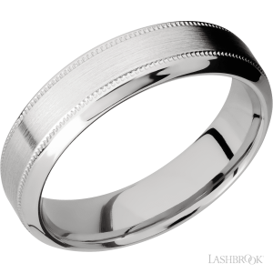 Lashbrook 14K White Gold with Satin, Polish Finish Wedding Bands