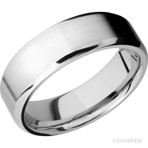 Lashbrook 14K White Gold with Satin, Polish Finish Wedding Bands