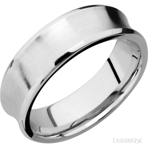 Lashbrook 14K White Gold with Satin, Polish Finish Wedding Bands