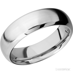 Lashbrook 14K White Gold with Satin, Polish Finish Wedding Bands