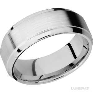 Lashbrook 14K White Gold with Satin, Polish Finish Wedding Bands