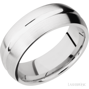 Lashbrook 14K White Gold with Polish, Satin Finish Wedding Bands