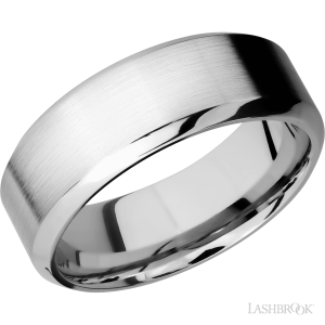 Lashbrook 14K White Gold with Satin, Polish Finish Wedding Bands