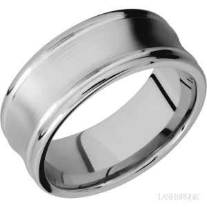 Lashbrook 14K White Gold with Satin, Polish Finish Wedding Bands