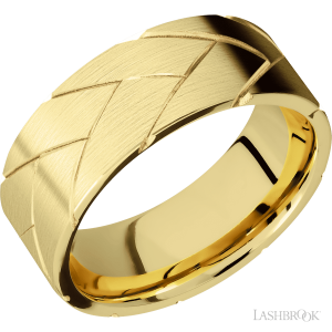 Lashbrook 14K Yellow Gold with Satin Finish Wedding Bands