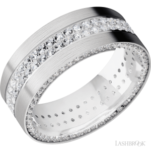 Lashbrook 14K White Gold with Satin Finish Wedding Bands