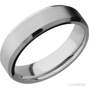 Lashbrook Titanium with Polish, Polish Finish Wedding Bands