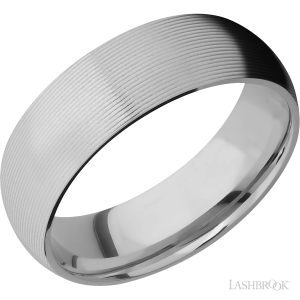 Lashbrook Titanium with Polish Finish Wedding Bands