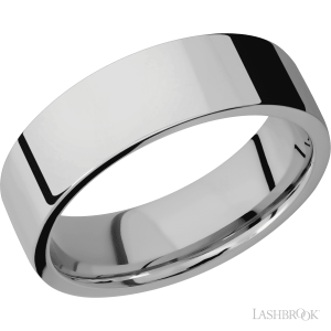 Lashbrook Titanium with Polish Finish Wedding Bands