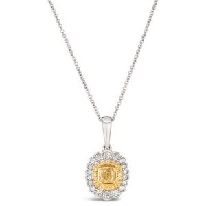 Le Vian® Pendant featuring 3/8 cts. Fancy Light Yellow Diamond , 1/5 cts. Vanilla Diamonds® set in 14K Two Tone Gold