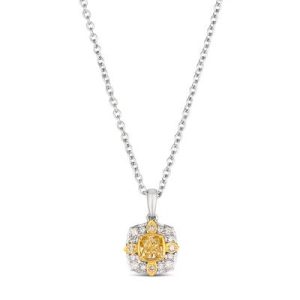 Le Vian Couture® Pendant featuring 3/8 cts. Fancy Light Yellow Diamond , 1/10 cts. Vanilla Diamonds® set in P95