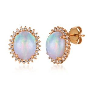 Le Vian® Earrings featuring 2 3/8 cts. Neopolitan Opal™, 1/3 cts. Vanilla Diamonds® set in 14K Strawberry Gold®