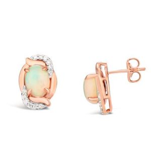 Le Vian® Earrings featuring 1 1/5 cts. Neopolitan Opal™, 1/6 cts. Vanilla Diamonds® set in 14K Two Tone Gold
