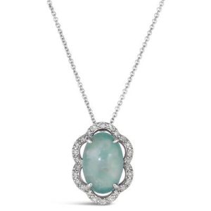 Le Vian® Pendant featuring 2 1/4 cts. Peacock Aquaprase™, 1/5 cts. Nude Diamonds™ set in 14K Vanilla Gold®