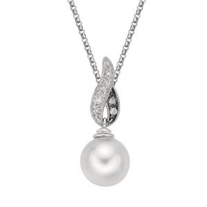 Le Vian® Pendant featuring Vanilla Pearls™, 1/20 cts. Nude Diamonds™ , Chocolate Diamonds® set in 14K Vanilla Gold®