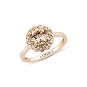 Le Vian® Ring featuring 7/8 cts. Peach Morganite™, 1/6 cts. Vanilla Diamonds® set in 14K Strawberry Gold®