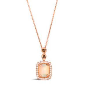 Le Vian Chocolatier® Pendant featuring 5/8 cts. Neopolitan Opal™, Chocolate Diamonds® , 1/6 cts. Vanilla Diamonds® set in 14K Strawberry Gold®