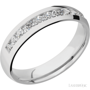 Lashbrook Cobalt Chrome with Polish Finish Wedding Bands