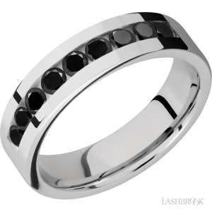 Lashbrook Cobalt Chrome with Polish Finish Wedding Bands