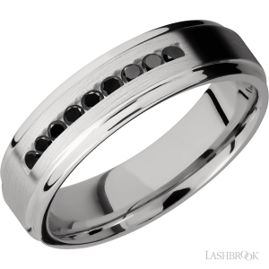 Lashbrook Cobalt Chrome with Polish, Polish Finish Wedding Bands