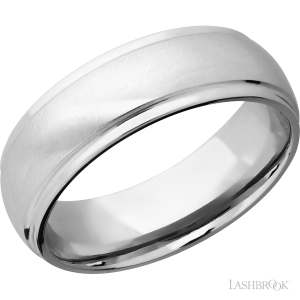 Lashbrook Cobalt Chrome with Polish, Polish Finish Wedding Bands
