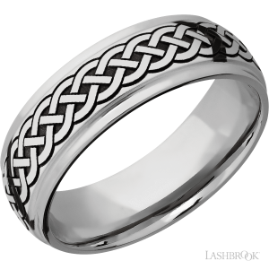 Lashbrook Cobalt Chrome with Polish, Polish Finish Wedding Bands