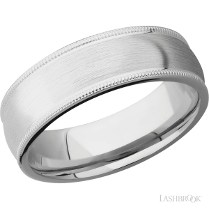 Lashbrook Cobalt Chrome with Polish Finish Wedding Bands