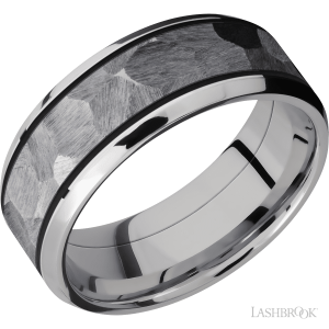 Lashbrook Cobalt Chrome with Polish, Polish Finish and Tantalum Inlay Wedding Bands