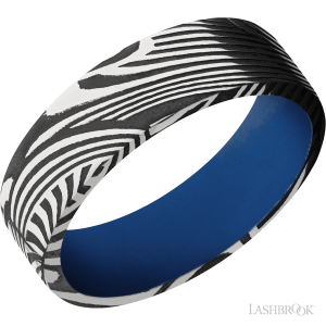 Lashbrook Sunset with Acid Finish and 14K Yellow Gold Inlay Wedding Bands