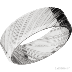 Lashbrook Woodgrain with Polish Finish Wedding Bands