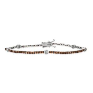 Le Vian Chocolatier® Bracelet featuring 1/5 cts. Vanilla Diamonds® , 1 1/20 cts. Chocolate Diamonds® set in 14K Vanilla Gold®