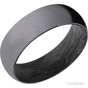 Lashbrook Tantalum with Polish Finish and Forged Carbon Fiber Wedding Bands