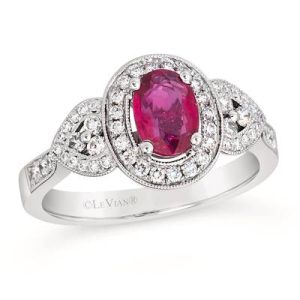 Le Vian Couture® Ring featuring 3/4 cts. Passion Ruby™, 1/3 cts. Vanilla Diamonds® set in PLT
