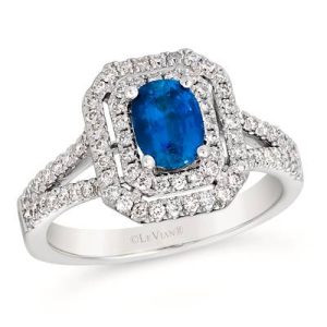 Le Vian Couture® Ring featuring 3/4 cts. Cornflower Sapphire™, 1/2 cts. Vanilla Diamonds® set in P95
