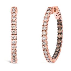 Le Vian® Earrings featuring 7/8 cts. Chocolate Diamonds®, 1 1/5 cts. Nude Diamonds™ set in 14K Strawberry Gold®
