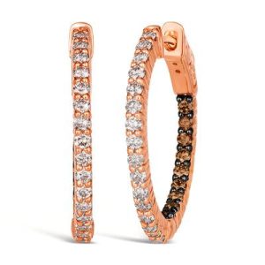 Le Vian® Earrings featuring 1/3 cts. Chocolate Diamonds® , 5/8 cts. Nude Diamonds™ set in 14K Strawberry Gold®