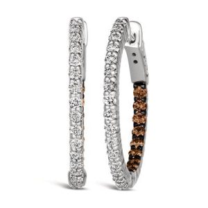 Le Vian® Earrings featuring 1/3 cts. Chocolate Diamonds® , 5/8 cts. Nude Diamonds™ set in 14K Vanilla Gold®