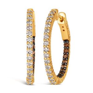 Le Vian® Earrings featuring 1/3 cts. Chocolate Diamonds® , 5/8 cts. Nude Diamonds™ set in 14K Honey Gold™