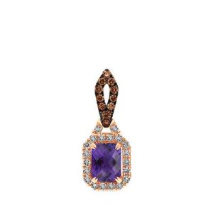 Le Vian® Pendant featuring 2 3/8 cts. Grape Amethyst™, 1/4 cts. Chocolate Diamonds®, 3/8 cts. Nude Diamonds™ set in 14K Strawberry Gold®