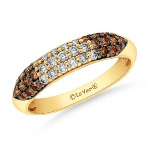 Le Vian® Ring featuring 1/5 cts. Nude Diamonds™, 1/8 cts. Vanilla Diamonds®, 1/3 cts. Chocolate Diamonds® set in 14K Honey Gold™