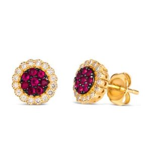 Le Vian® Earrings featuring 1/4 cts. Passion Ruby™, 1/4 cts. Nude Diamonds™ set in 14K Honey Gold™
