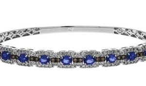 Le Vian® Bangle featuring 2 cts. Blueberry Sapphire™, 1 1/20 cts. Nude Diamonds™ , 1/6 cts. Chocolate Diamonds® set in 14K Vanilla Gold®