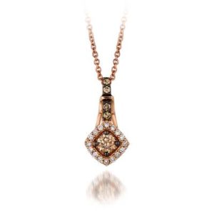Petite Le Vian® Pendant featuring 1/5 cts. Chocolate Diamonds® , 1/20 cts. Vanilla Diamonds® set in 14K Strawberry Gold®