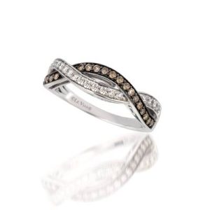 Le Vian Chocolatier® Ring featuring 1/5 cts. Chocolate Diamonds® , 1/5 cts. Vanilla Diamonds® set in 14K Vanilla Gold®