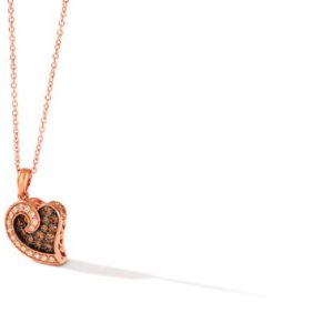 Le Vian Chocolatier® Pendant featuring 1/5 cts. Chocolate Diamonds® , 1/10 cts. Vanilla Diamonds® set in 14K Strawberry Gold®